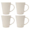 REGENT WHITE TRUMPET SHAPE COFFEE MUG 4 PACK, 380ML