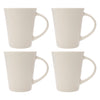 REGENT WHITE TRUMPET SHAPE COFFEE MUG 4 PACK, 380ML