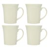 REGENT WHITE TRUMPET SHAPE COFFEE MUGS 4PK, 300ML