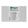 REGENT WHITE TRUMPET SHAPE COFFEE MUG 4 PACK, 380ML