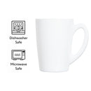 LUMINARC WHITE OPAL GLASS BULLET SHAPE COFFEE MUG 4PK, 320ML