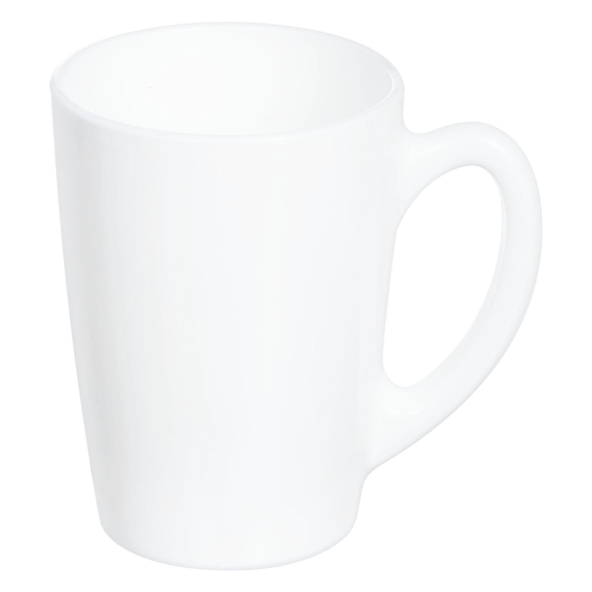 LUMINARC WHITE OPAL GLASS BULLET SHAPE COFFEE MUGS 4PK, 320ML