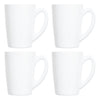 LUMINARC WHITE OPAL GLASS BULLET SHAPE COFFEE MUGS 4PK, 320ML