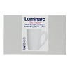 LUMINARC WHITE OPAL GLASS BULLET SHAPE COFFEE MUGS 4PK, 320ML