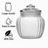 REGENT ROUND RIBBED GLASS JAR WITH GLASS LID, 670ML