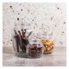 REGENT ROUND RIBBED GLASS JAR WITH GLASS LID, 670ML
