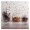 REGENT ROUND RIBBED GLASS JAR WITH GLASS LID, 670ML