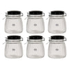 REGENT RIBBED HERMETIC GLASS CANISTER WITH BLACK CERAMIC LID AND METAL CLIP, 950ML