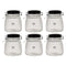 REGENT RIBBED HERMETIC GLASS CANISTER WITH BLACK CERAMIC LID AND METAL CLIP, 950ML