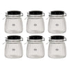 REGENT RIBBED HERMETIC GLASS CANISTER WITH BLACK CERAMIC LID AND METAL CLIP, 950ML