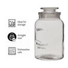 REGENT ROUND CANISTER `QUALITY` EMBOSSED WITH GLASS LID, 1L