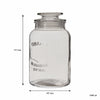 REGENT ROUND CANISTER `QUALITY` EMBOSSED WITH GLASS LID, 1L