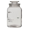 REGENT ROUND CANISTER `QUALITY` EMBOSSED WITH GLASS LID, 1L