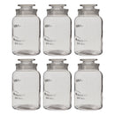 REGENT ROUND CANISTER `QUALITY` EMBOSSED WITH GLASS LID, 1L