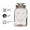 REGENT ROUND CANISTER `QUALITY` EMBOSSED WITH GLASS LID, 1,2L