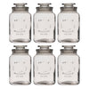 REGENT ROUND CANISTER `QUALITY` EMBOSSED WITH GLASS LID, 1,2L