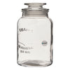 REGENT ROUND CANISTER `QUALITY` EMBOSSED WITH GLASS LID, 1,2L