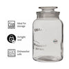 REGENT ROUND CANISTER `QUALITY` EMBOSSED WITH GLASS LID, 1,5L