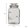 REGENT ROUND CANISTER `QUALITY` EMBOSSED WITH GLASS LID, 1,5L