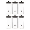 REGENT ROUND BOROCILICATE GLASS CANISTER WITH METAL LID AND BLACK KNOB, 1.3L