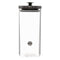 REGENT ROUND BOROCILICATE GLASS CANISTER WITH METAL LID AND BLACK KNOB, 1.3LT (230X100MM DIA)