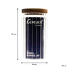 CONSOL ROUND RIBBED CANISTER WITH ACACIA LID, 800ML