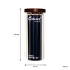 CONSOL ROUND RIBBED CANISTER WITH ACACIA LID, 1L