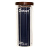 CONSOL ROUND RIBBED CANISTER WITH ACACIA LID, 1L