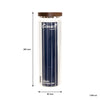 CONSOL ROUND RIBBED CANISTER WITH ACACIA LID, 1.35L