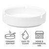 REGENT ASHTRAY ROUND WHITE CERAMIC STACKABLE, 90MM DIA