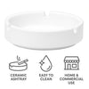 REGENT ASHTRAY ROUND WHITE CERAMIC STACKABLE, 90MM DIA