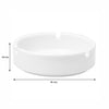 REGENT ASHTRAY ROUND WHITE CERAMIC STACKABLE, 90MM DIA