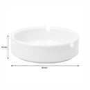 REGENT ASHTRAY ROUND WHITE CERAMIC STACKABLE, (90MM DIAX30MM)