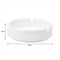 REGENT ASHTRAY ROUND WHITE CERAMIC STACKABLE, (90MM DIAX30MM)