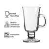 REGENT GLASS FOOTED MUGS WITH HANDLES 4PK, 240ML