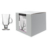 REGENT GLASS FOOTED MUGS WITH HANDLES 4PK, 240ML