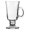 REGENT GLASS FOOTED MUGS WITH HANDLES 4PK, 240ML