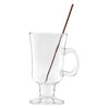 REGENT GLASS FOOTED MUGS WITH HANDLES 4PK, 240ML
