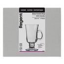 REGENT GLASS FOOTED MUG WITH HANDLE 4PK, 240ML