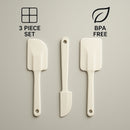 REGENT BAKEWARE RUBBER SPATULA WHITE 3 PIECE SET, (255/240MM)