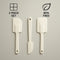 REGENT BAKEWARE RUBBER SPATULA WHITE 3 PIECE SET, (255/240MM)