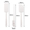 REGENT BAKEWARE RUBBER SPATULA WHITE 3 PIECE SET, (255/240MM)