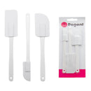 REGENT BAKEWARE RUBBER SPATULA WHITE 3 PIECE SET, (255X8X25/45/50MM)