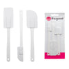 REGENT BAKEWARE RUBBER SPATULA WHITE 3 PIECE SET, (255/240MM)