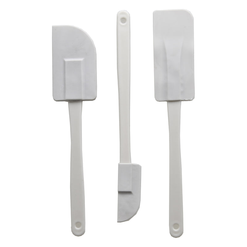 REGENT BAKEWARE RUBBER SPATULA WHITE 3 PIECE SET, (255/240MM)