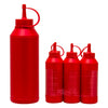 REGENT ROUND PLASTIC SAUCE BOTTLE RED 6PK, 500ML