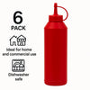 REGENT ROUND PLASTIC SAUCE BOTTLE RED 6PK, 500ML