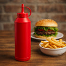 REGENT ROUND PLASTIC SAUCE BOTTLE RED 6PK, 500ML