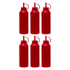 REGENT ROUND PLASTIC SAUCE BOTTLE RED 6PK, 500ML