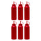 REGENT ROUND PLASTIC SAUCE BOTTLE RED 6 PACK, (500ML)